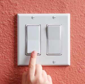 Light switch installation.